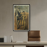 Artist5 - Art - Boy Leading A Horse - WALL MOUNT FRAME