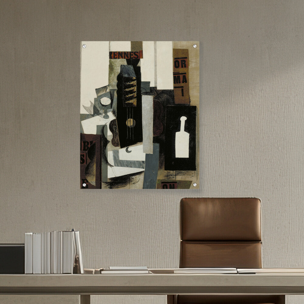 Artist5 - Art - Glass, Guitar, And Bottle - Acrylic Wall Photo