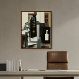 Artist5 - Art - Glass, Guitar, And Bottle - Framed Canvas