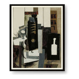 Glass, Guitar, And Bottle - WALL MOUNT FRAME