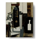 Glass, Guitar, And Bottle - Wall Canvas