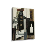 Glass, Guitar, And Bottle - Wall Canvas