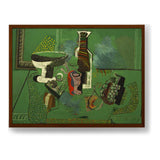 Green Still Life - Framed Canvas