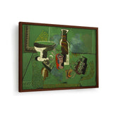 Green Still Life - Framed Canvas