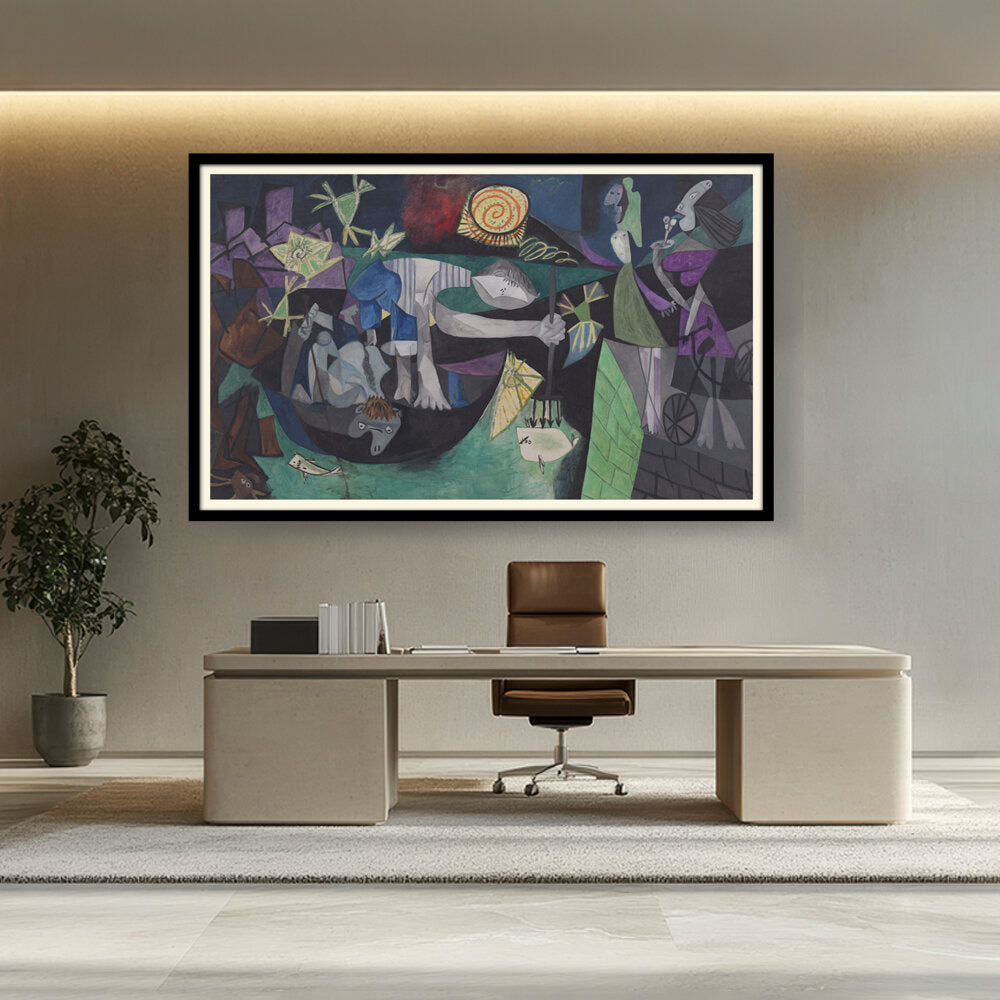 Artist5 - Art - Night Fishing At Antibes - WALL MOUNT FRAME