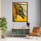 Head Of A Sleeping Woman - Framed Canvas