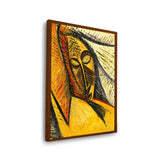Head Of A Sleeping Woman - Framed Canvas