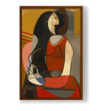 Seated Woman - Framed Canvas