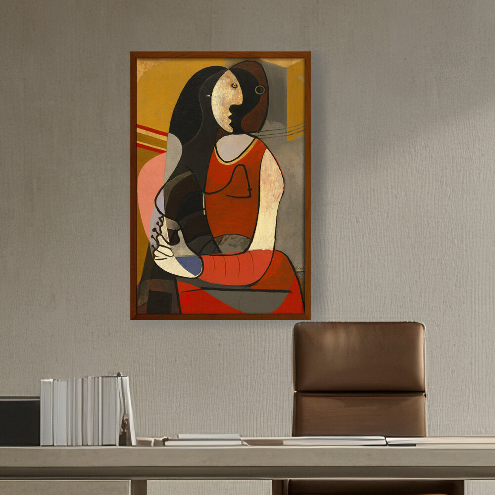 Artist5 - Art - Seated Woman - Framed Canvas