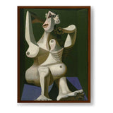 Woman Dressing Her Hair - Framed Canvas