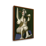 Woman Dressing Her Hair - Framed Canvas