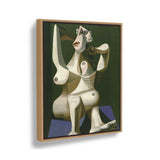 Woman Dressing Her Hair - FLOATING FRAME