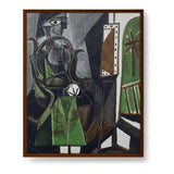 Woman By A Window - Framed Canvas