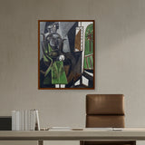 Artist5 - Art - Woman By A Window - Framed Canvas