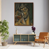 Woman With Pears - Framed Canvas