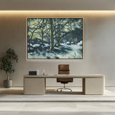 Artist5 - Art - Melting Snow Fontainbleau - FLOATING FRAME