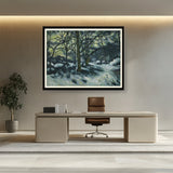 Artist5 - Art - Melting Snow Fontainbleau - WALL MOUNT FRAME