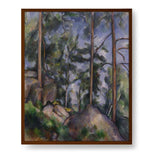 Pines And Rocks - Framed Canvas