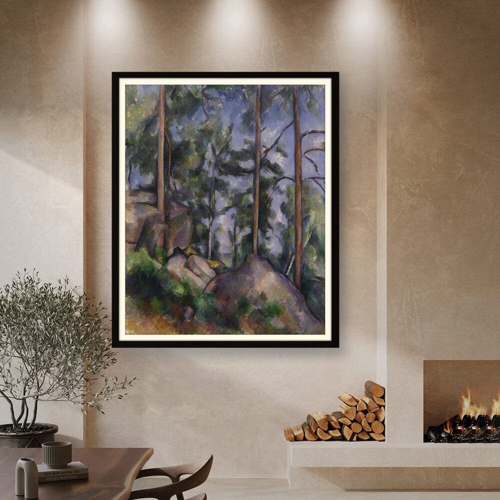 Artist5 - Art - Pines And Rocks - WALL MOUNT FRAME