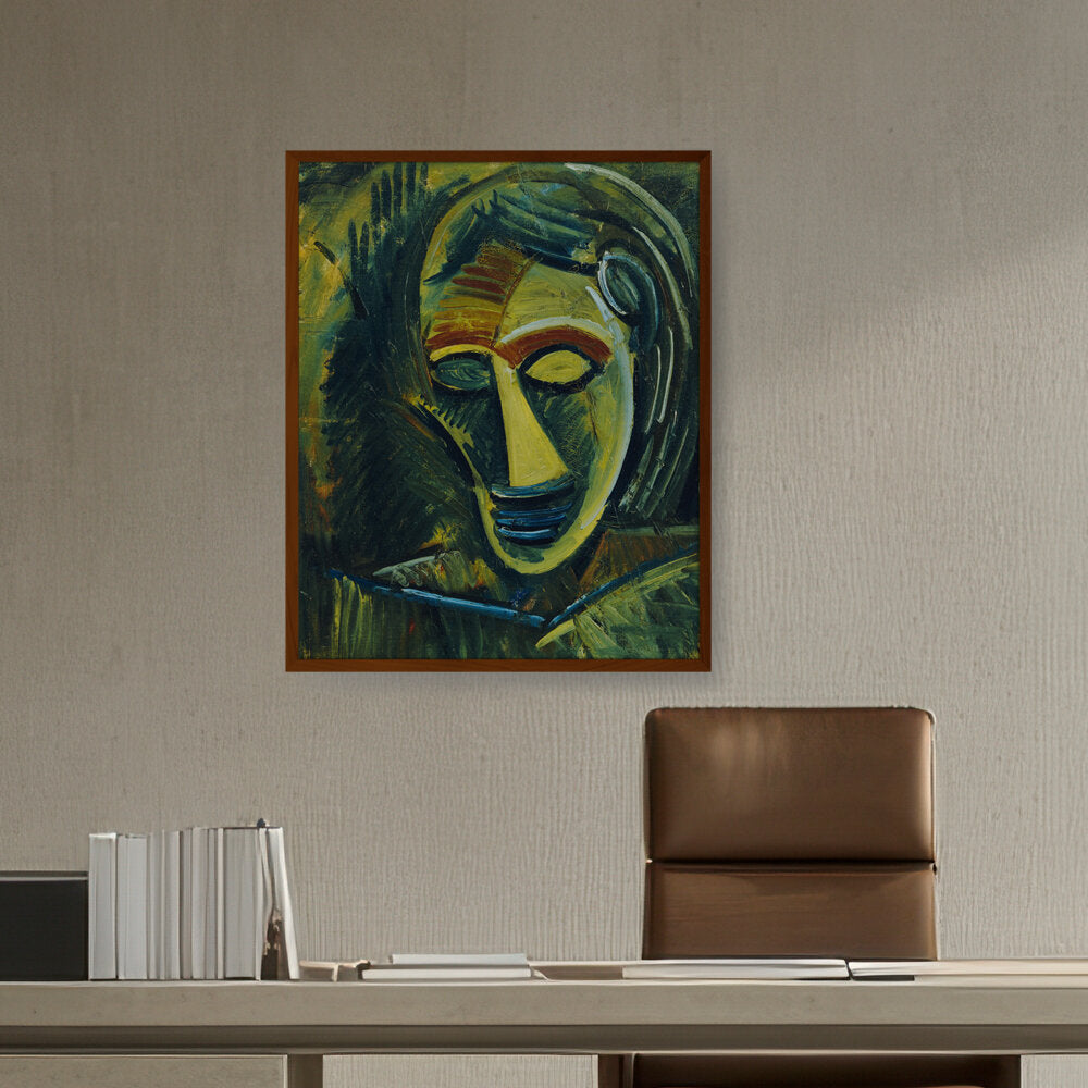 Artist5 - Art - Woman's Head - Framed Canvas