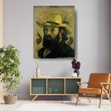 Self Portrait In A Straw Hat - Wall Canvas