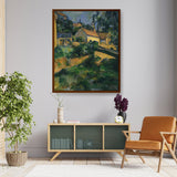 Turning Road At Montgeroult - Framed Canvas