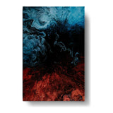 Blue And Red Mix Splash - Wall Canvas
