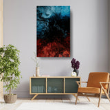 Blue And Red Mix Splash - Wall Canvas