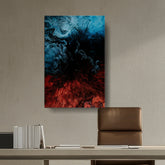 Artist5 - Art - Blue And Red Mix Splash - Wall Canvas