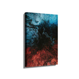 Blue And Red Mix Splash - Wall Canvas