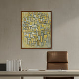 Artist5 - Art - Composition In Brown And Gray - Framed Canvas
