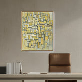Artist5 - Art - Composition In Brown And Gray - FLOATING FRAME