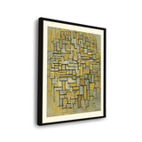 Composition In Brown And Gray - WALL MOUNT FRAME