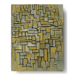 Composition In Brown And Gray - Wall Canvas
