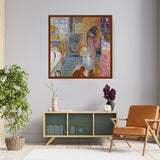 The Bathroom - Framed Canvas