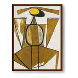 Personage With Yellow Ochre - Framed Canvas