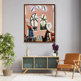 Palm View - Framed Canvas