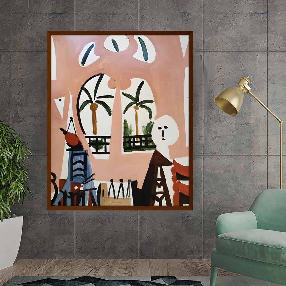 Artist6 - Art - Palm View - Framed Canvas