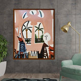 Artist6 - Art - Palm View - Framed Canvas