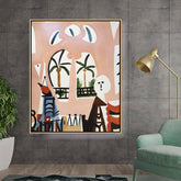 Artist6 - Art - Palm View - Floating Framed Canvas