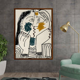 Artist6 - Art - Contemplative Faces - Framed Canvas