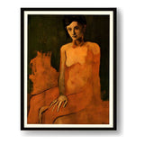 Contemplative Figure - Framed Wall Art