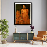 Contemplative Figure - Framed Wall Art