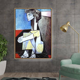 Artist6 - Art - Seated Woman 002 - Floating Framed Canvas