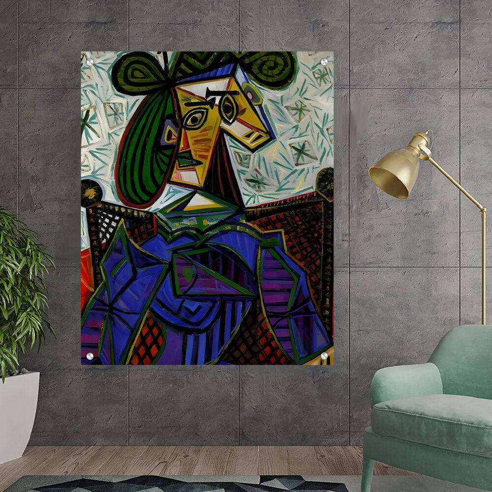 Artist6 - Art - Abstract Portrait In Bold Colors - Acrylic Wall Photo