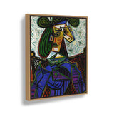 Abstract Portrait In Bold Colors - Floating Framed Canvas