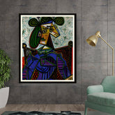 Artist6 - Art - Abstract Portrait In Bold Colors - Framed Wall Art