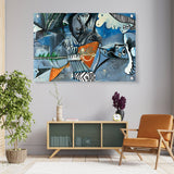Abstract Composition With Bird And Shapes - Acrylic Wall Photo