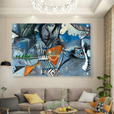 Artist6 - Art - Abstract Composition With Bird And Shapes - Acrylic Wall Photo