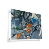 Abstract Composition With Bird And Shapes - Acrylic Wall Photo